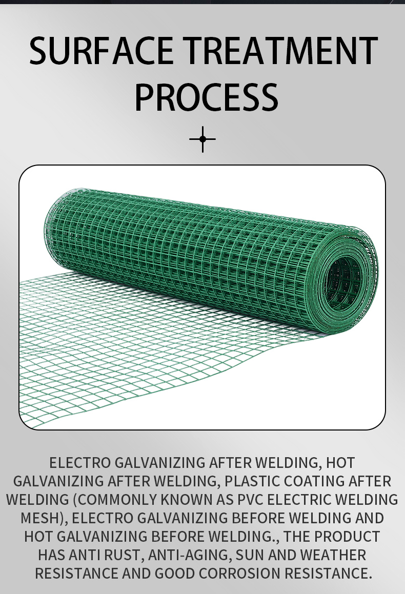 PVC Coated Welded Wire Mesh PVC Galvanized Welded Fencing Net Iron Wire Mesh For Outdoor Fence Pet Cage
