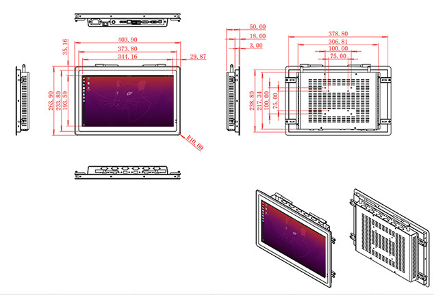 15.6-Inch Precision Linux Display for Factory Automation and Logistics Monitoring