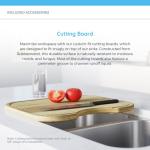 Imperial Home Kitchen Sink Accessories 25mm Wood Cutting Boards Set
