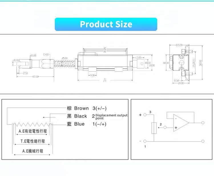 UBRE-3 Linear Displacement Sensors For Automation Measurement Aviation Automobile