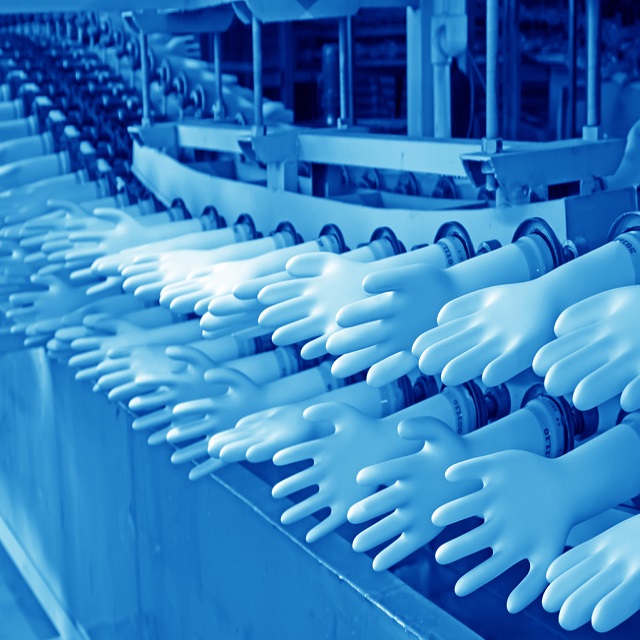 Latex Rubber Medical Gloves Production Line 380V 50-200KW