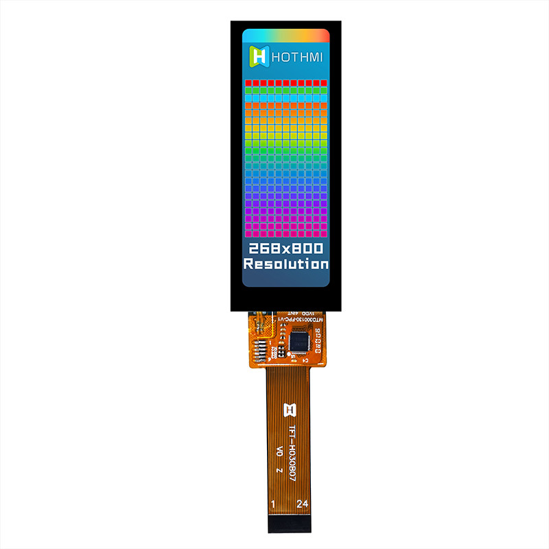 3.0 Inch 268x800 Strip Display Wide Temperature LCD TFT IPS Display Pcap Monitor