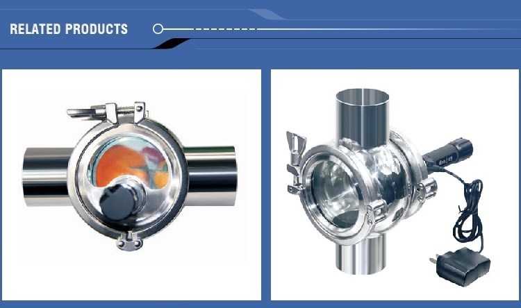 DN25 150 Degrees Waterproof Hygienic Sight Glass