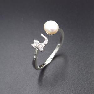 China Kids Natural Simple Pearl Ring Jewellery With Adorable Cat Shape wholesale
