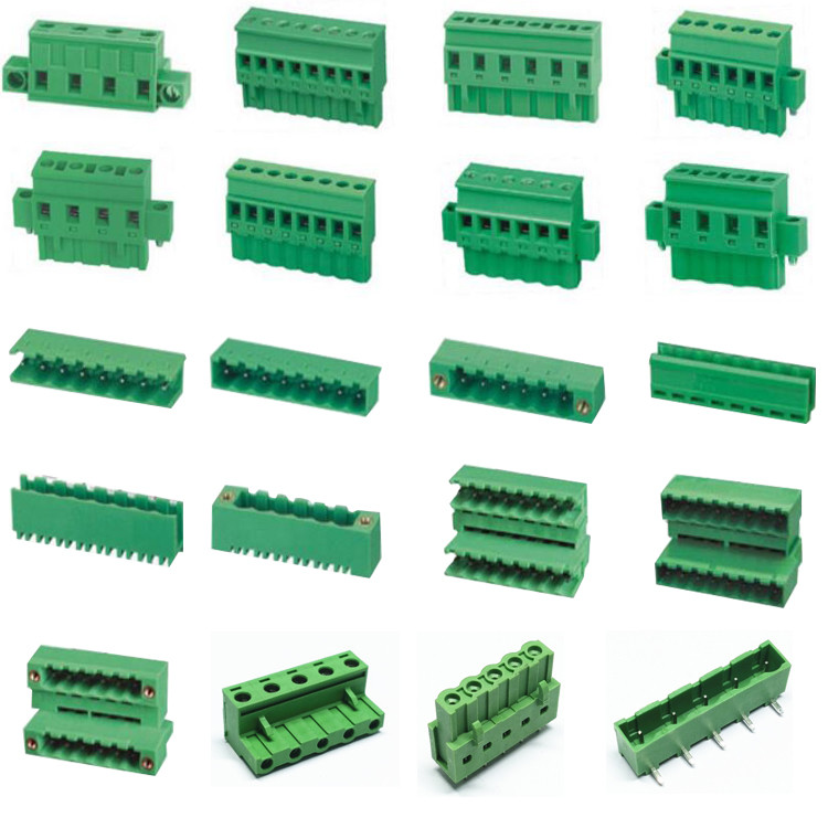 PCB screw terminal blocks 5.00/5.08mm ptch vertical through hole dip type