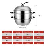 Best Selling Silver Kitchen Cookware Nonstick Steamer Pots Set Food Steamers
