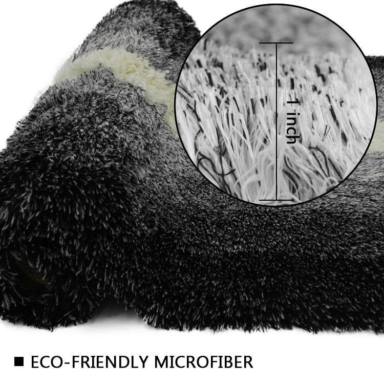 Washable Polyester Microfiber Contour Bath Mat High Pile