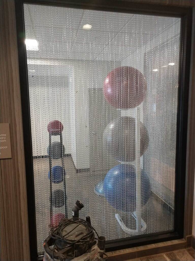DIY Metal Drapery Chain Link Curtain Multi Color For Restaurant Interior