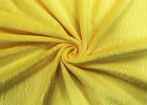 China 210GSM Soft 100% Polyester Embossed Pattern Micro Velvet Fabric - Yellow wholesale