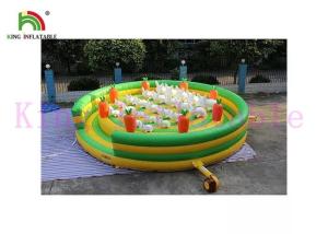 China PVC Tarpaulin Colorful Commercial Bounce Houses Rabbits / Carrots Jumping Playground wholesale