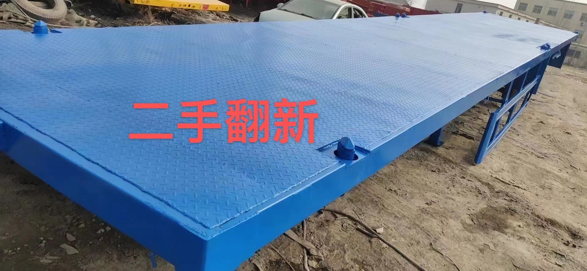 3 Axles 45tons Used Truck Trailer Flatbed Trailer For 13M Container Carrier