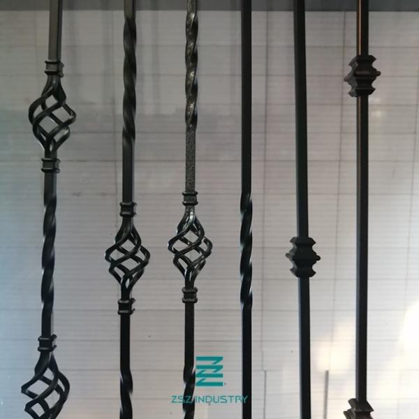 Handrail post Single Knuckle iron balusters iron hollow tube square Metal Fence