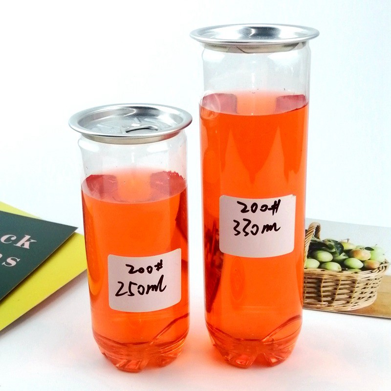 Slim Shape 330ml Plastic Beverage Cans For Milk Water