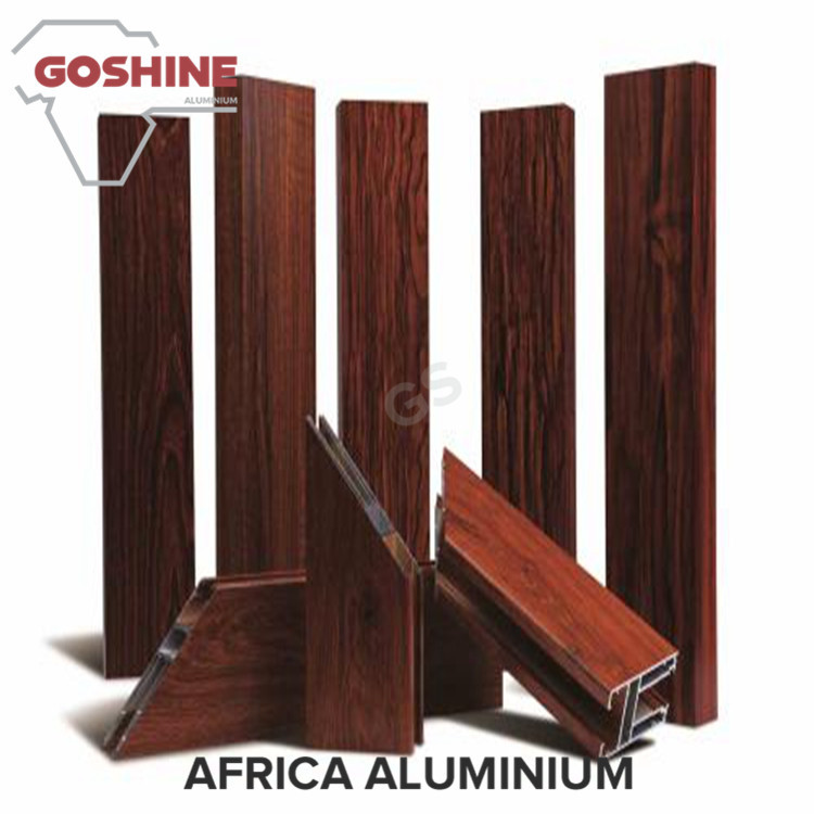 High Hardness Wood Finish Aluminium Profiles T5 T6 For Kitchen Door / Curtains