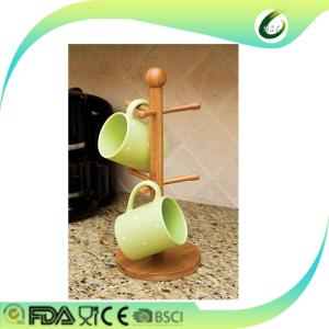 China Hot-selling bamboo kitchen hanging cup holder cup drying rack wholesale