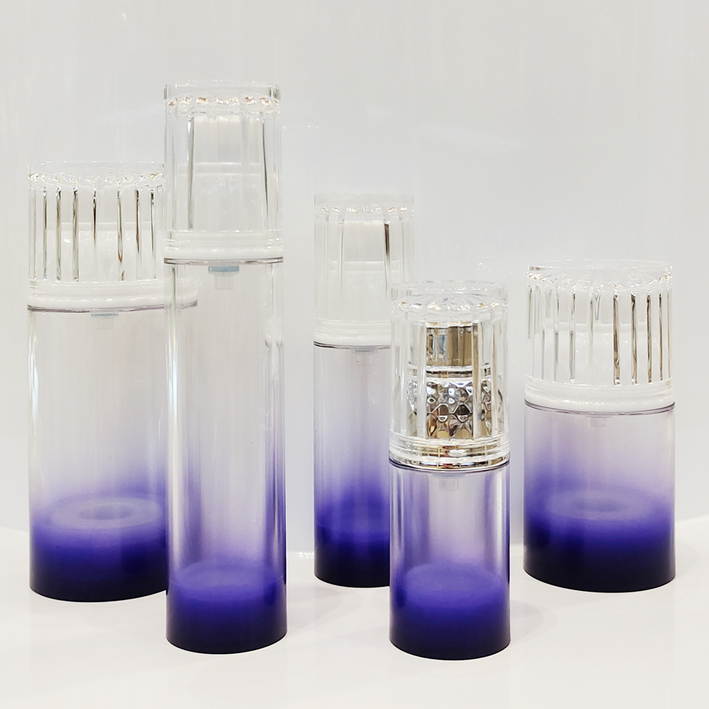 Eco-friendly Airless Pump Spray Bottles 15ml 30ml 50ml 50g 100g for Cosmetic Packaging Plastic Type AS PP Round Shape