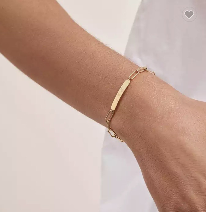 L Word Design Double Ring Bracelet 18k Stainless Steel Gold Bangle