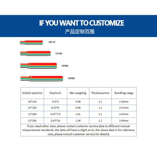 Needle Shaped Back To Back Hook And Loop Customized Cable Organizer Tape Single Sided