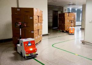 China AGV Automated Guided Robot , Automated Guided Tugger High Guiding Accuracy wholesale