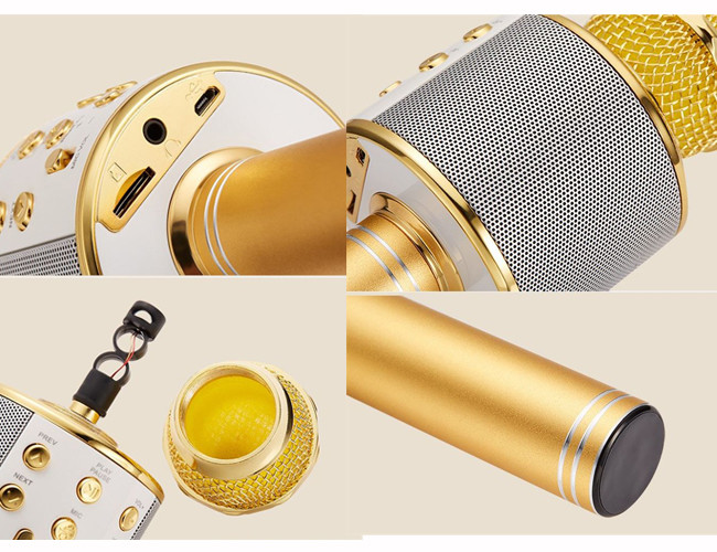 USB wireless WS 858 Microphone KTV Karaoke Handheld Mic Speaker for Smartphone