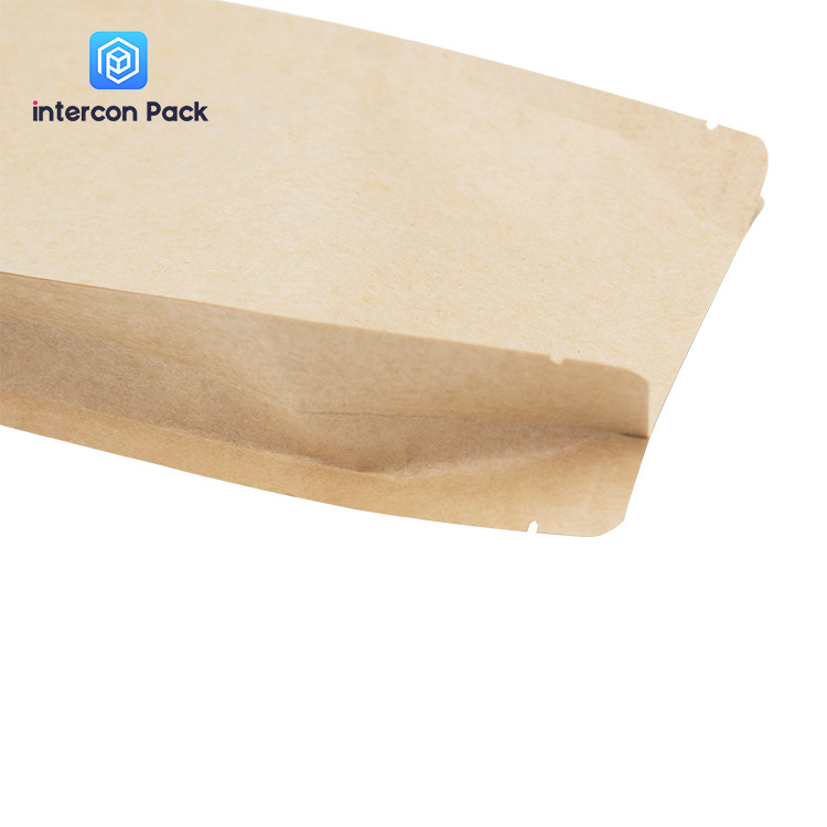 Environmental Protection Gusset Packaging Bag Eight Side Seal Kraft Paper