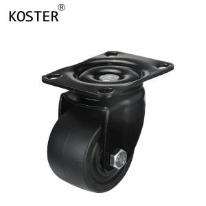China 600kg Black Low Gravity Castor Wheel with Roller Bearing 2.5inch 3inch Rubber Wheel wholesale