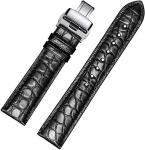 Unisex 20mm Watch Band Strap 25g Brown Crocodile Watch Strap Genuine Leather