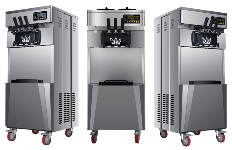 20L/H Automatic Soft Serve Ice Cream Machine for Business Prices Mix Hopper 4Lx2 Power W 1850