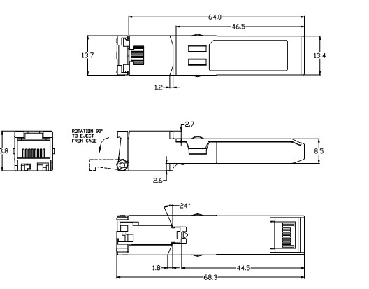 SFP-2.5G-T Copper RJ45 2.5G SFP modules 100m best price made in china compatible cisco GLC-T