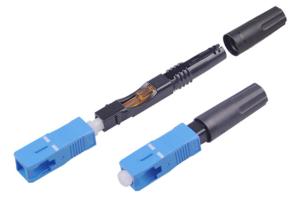 China SC / UPC Fiber Optic Connectors Blue Color 10N Clad Strength 50N Tension wholesale