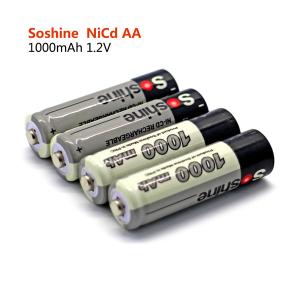 China Soshine 1.2V Ni-Cd Rechargeable AA/Mignon 1000mAh batteries wholesale