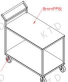 China Aluminum Tube Vertical Trolley Double Decker Flatbed Trolley wholesale