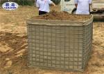 Geotextile Lined Military HESCO Barrier , High Tensile Welded Gabion Barrier