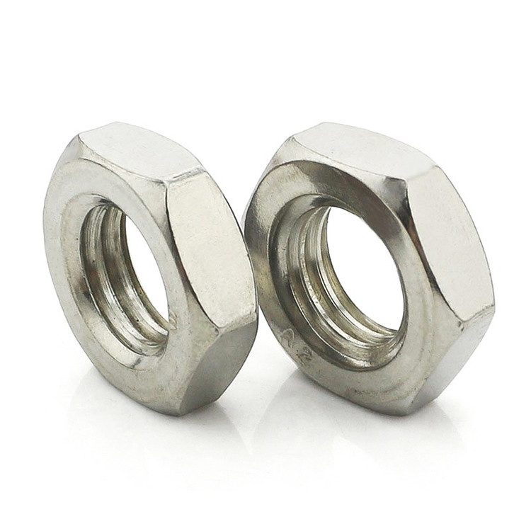 DIN439-2 M3 M6 M8 M12 M16 Stainless Steel Hex Nut Wholesale Ss Hex Jam Nut
