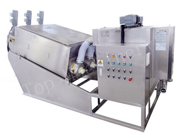 Water Treatment Sludge Separator Supply Dewatering Screw Press From Top