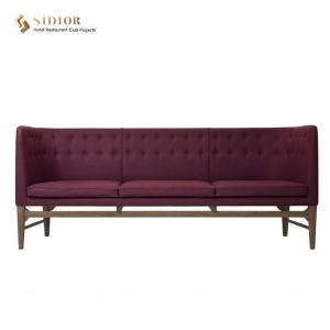 China Button Tufted Modern Restaurant Booth 1M Mid Century Leather Couch wholesale
