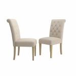 Solid Wood Tufted Dining Chair Modern Luxury Restaurant Wood Imitated Dining