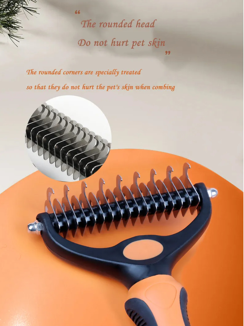 Custom Self Cleaning Cat Brush Red Blue Dog Hair Remover Comb