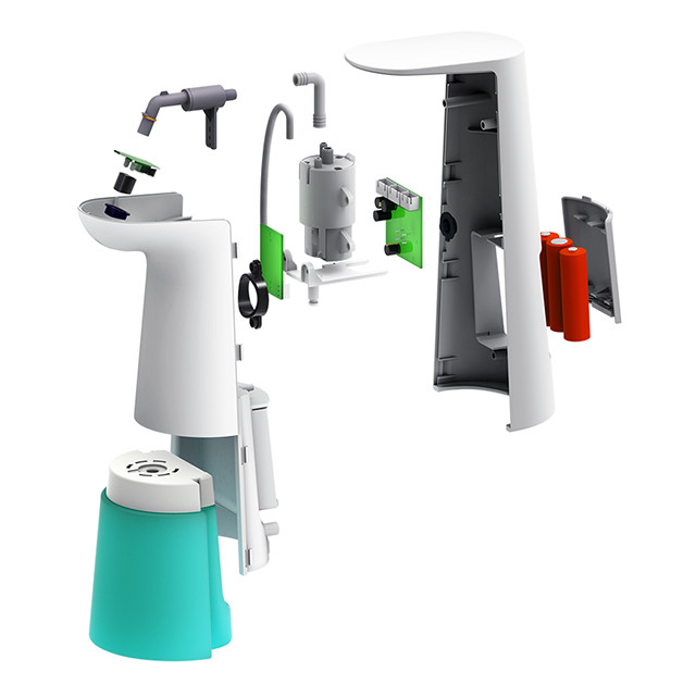 7CM Automatic Alcohol Gel Dispenser 2.5W Washroom ABS Battery Operated