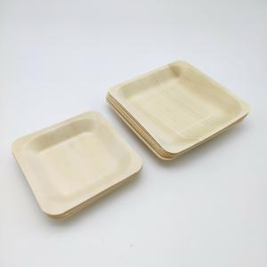 China Square Eco Friendly Birch Disposable Wooden Tableware For Sushi Fish Ball Dim Sum wholesale