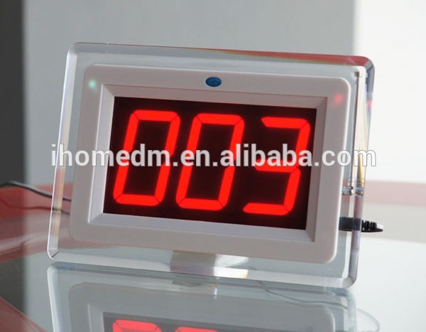wireless call waiter restaurant system white menu holder call button and display panel