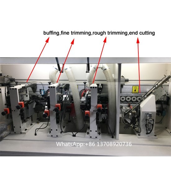 woodworking automatic edge banding machine with pre milling and corner rounding