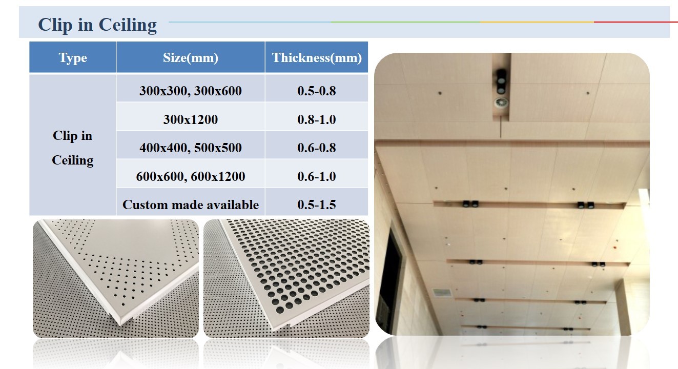Acoustic False Aluminium Perforated Metal Ceiling Panel 600 X 600 X 0.6mm