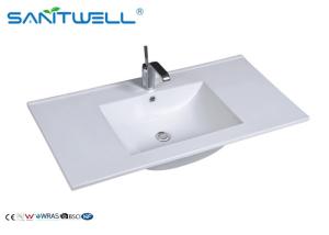 China White Ceramic Bathroom Basins / Table Top Sink AB8003-90 800×460×180mm wholesale
