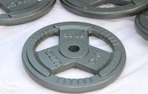 China Gray Hammertone weight plates with 3 handles barbell plates wholesale