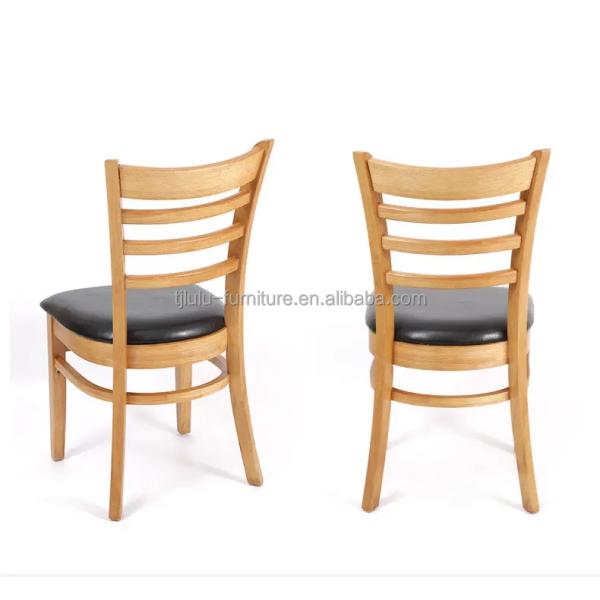 50pcs Wooden Restaurant Ladder Back Chair Modern Style Customized Dining Chair Nature Customization Commercial Furniture