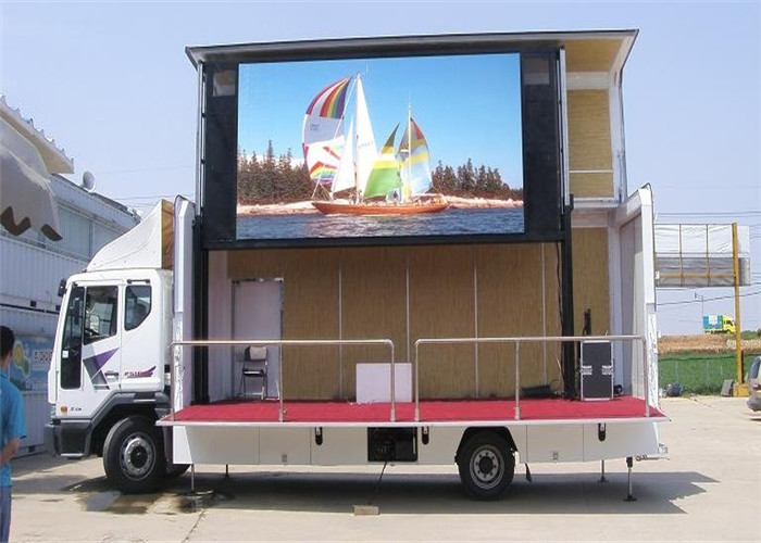 P8mm 256*128mm Truck Led Panel , 5500nits Mobile Led Signs For Rent