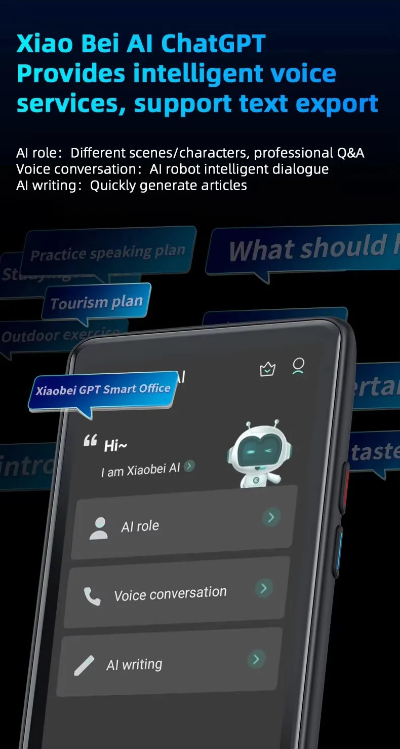 AI Writing ChatGPT Instant Voice Translator Machine Multi Language 4inch