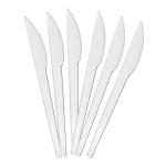 White Biodegradable Plastic Cutlery , Compostable Eco Friendly Disposable