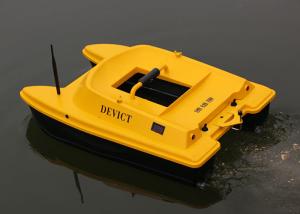 China Yellow rc fishing bait boat remote frequency 2.4G two engines Structure DEVC-303 wholesale